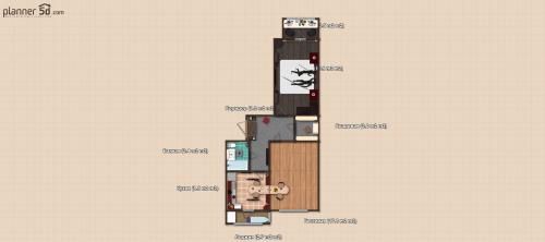 Планировка 2 комнатной квартиры по плану дома + интерьер